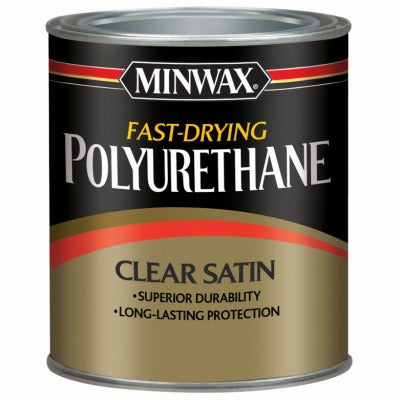 MINWAX Minwax 63010 Satin Fast Drying Polyurethane Finish Qt