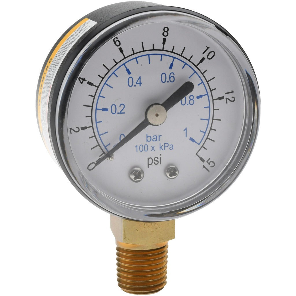VALUE COLLECTION Value Collection 111CL20015 Pressure Gauge 15 Psi 2 in
