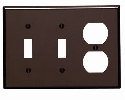 LEVITON Leviton Mfg Co 001-85021-000 Combo Wall Plate Brown 10pk