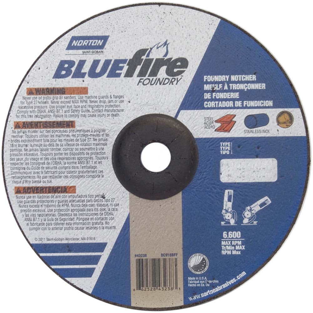 NORTON Norton 66252843238 Type 27 9in Grinding Wheel 24 Grit