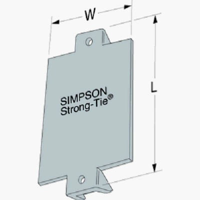 SIMPSON STRONG-TIE Simpson Strong Tie NS1 Nail Stop 1.5 X 3 Inches