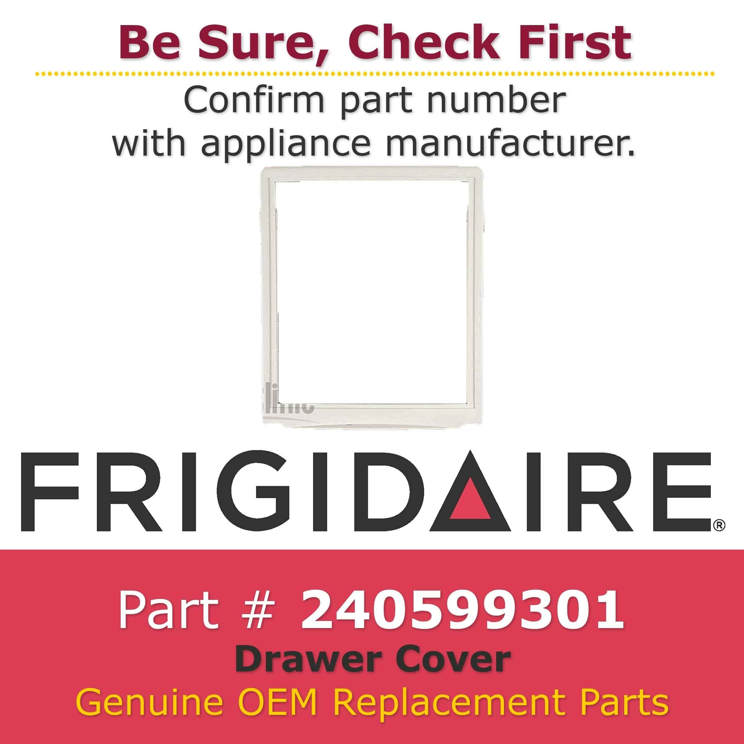 FRIGIDAIRE Frigidaire 240599301 Refrigerator Drawer Cover Frame White