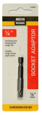 DISSTON CO Disston Company 504803 1/4 Inch Socket Adapter Hex Shank