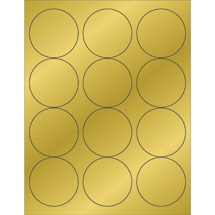 BSC PREFERRED Bsc Preferred LL217GD Gold Silver Laser Labels 1200pk