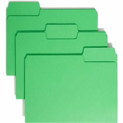 SMEAD Smead SMD11985 File Folder Letter Size Green 1/3-cut 100/box