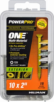 HILLMAN Hillman Fasteners 116800 Exterior Screws 10x2 in 15 Pack