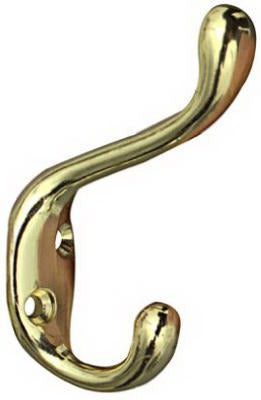 NATIONAL HARDWARE National Mfg N248-229 Brass Coat Hat Hook 5 Pack