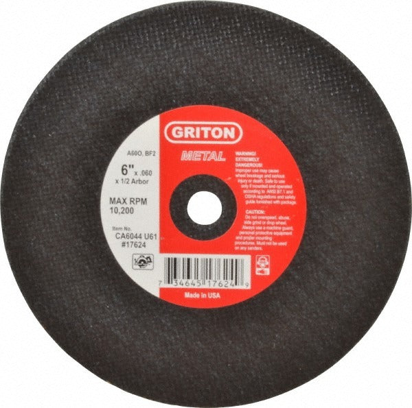 VALUE COLLECTION Value Collection CA6044U61 Cutoff Wheel 6in Aluminum Oxide