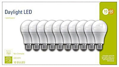 GE G E Lighting 93098308 A19 Led 10W Daylight Bulb 10 Pack