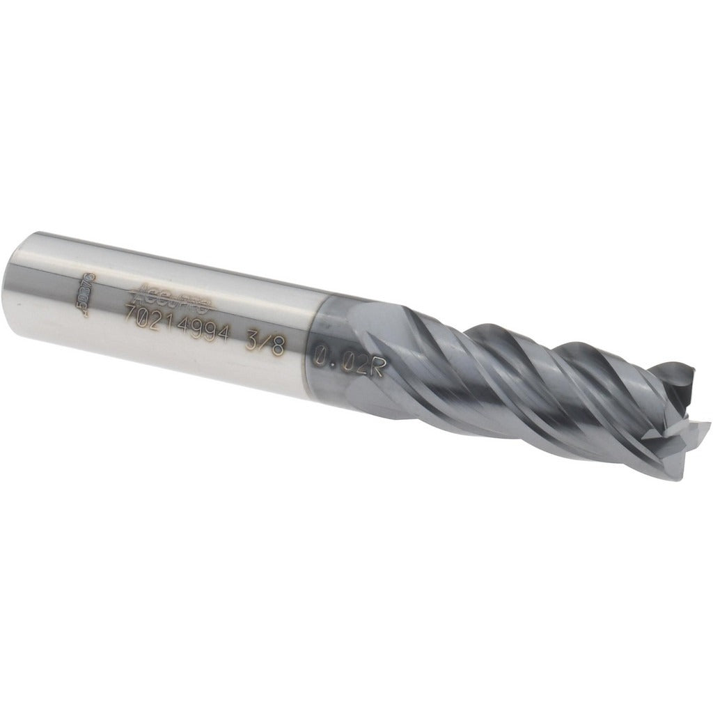 ACCUPRO Accupro 12180566 Corner Radius End Mill 3/8 in 4 Flute