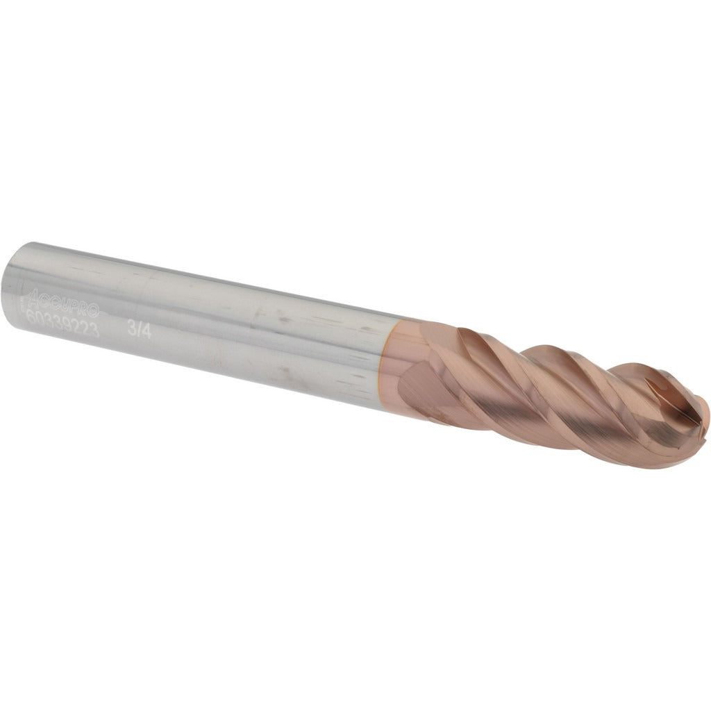 ACCUPRO Accupro 12184953 Ball End Mill 0.75in 4-flute Solid Carbide