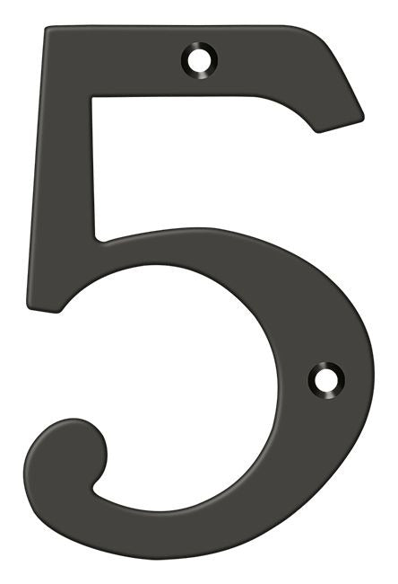 DELTANA Deltana RN4-5U10B 4 Inch Solid Brass House Number Oil Rubbed Bronze