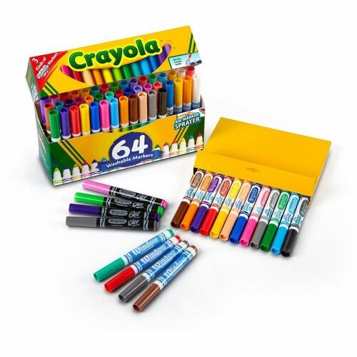 CRAYOLA Crayola CYO588180 Washable Marker Set 64 Count