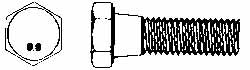VALUE COLLECTION Value Collection 815307PR Hex Head Cap Screw M24x3 90mm