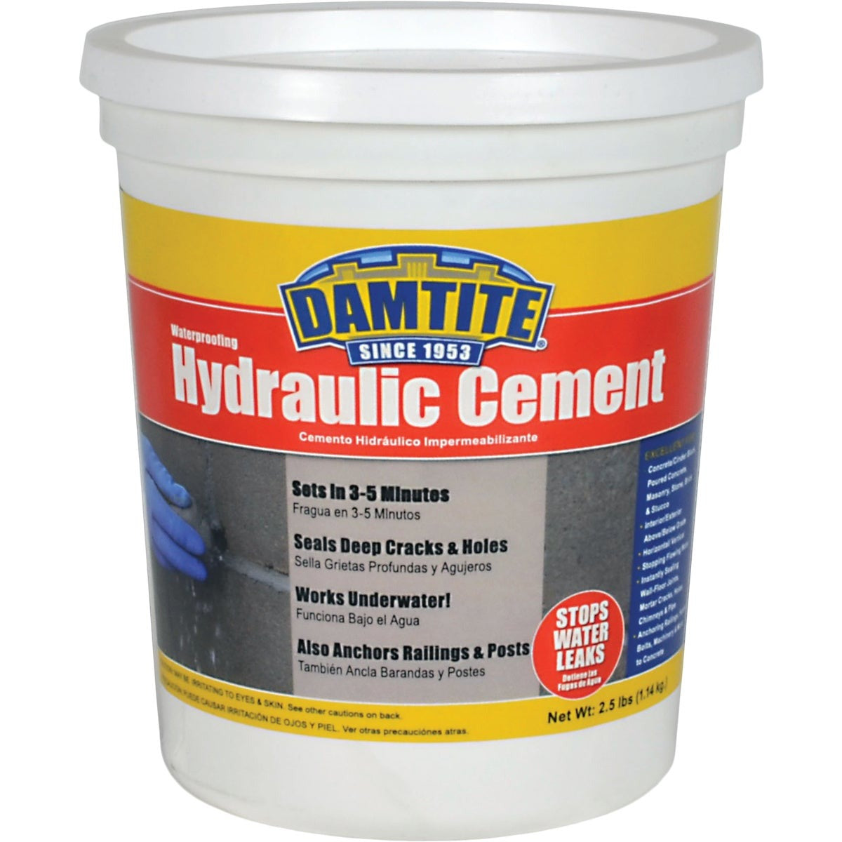 DAMTITE Damtite 7031 Hydraulic Cement 2.5 Pound Concrete Patch