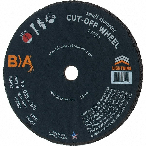 VALUE COLLECTION Value Collection BD3025 Cutoff Wheel 4 in Type 1 60 Grit