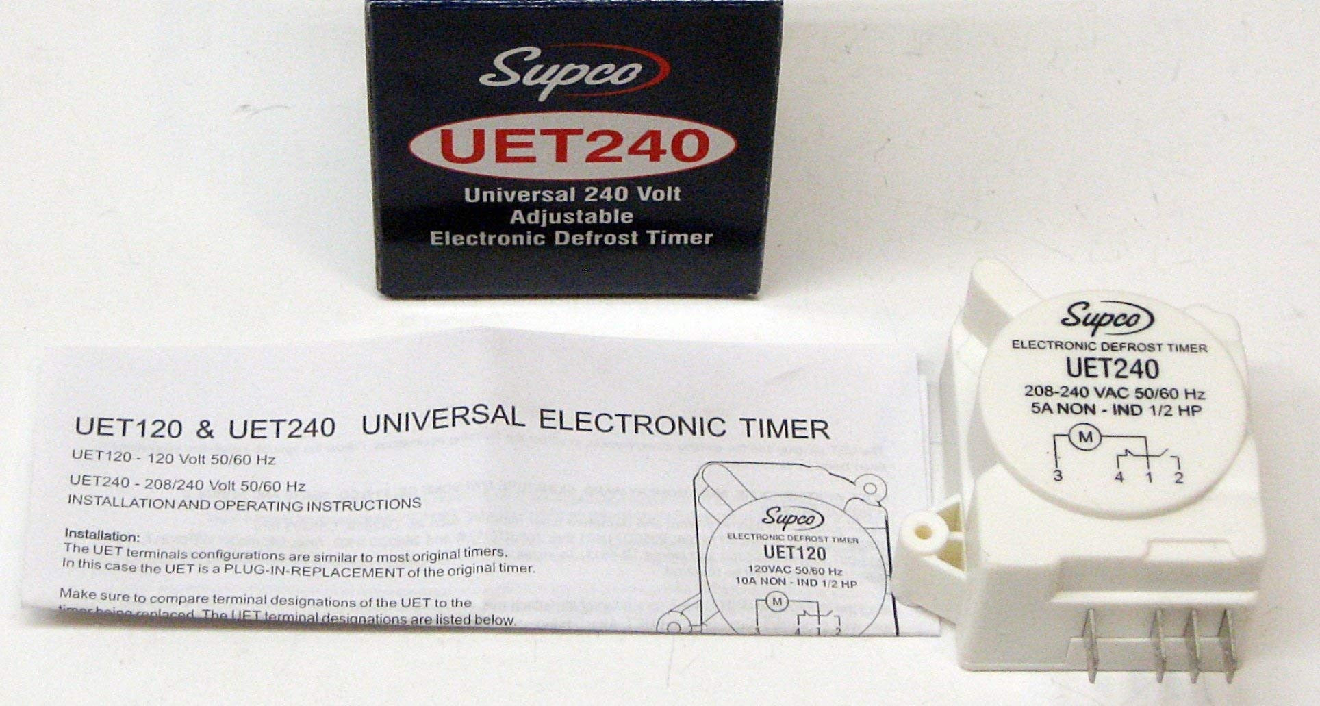 HEATINGVARIOUSMFG-GENERIC Supco UET240 Universal Adjustable Electronic Defrost Timer