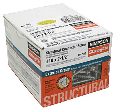 SIMPSON STRONG-TIE Simpson Strong Tie SD10212R100-R Connector Screw 100ct