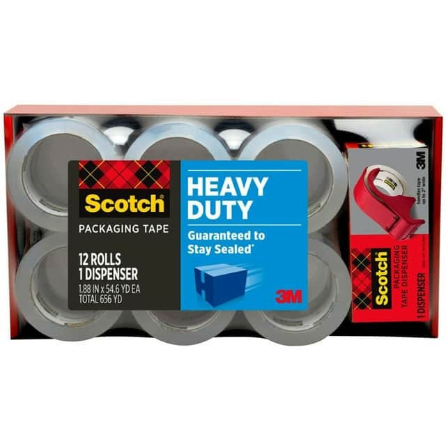 3M 3M MMM385012DP3 Heavy-Duty Shipping/Packaging Tape (1.88 in x 54.60 yd, 12 Pack)