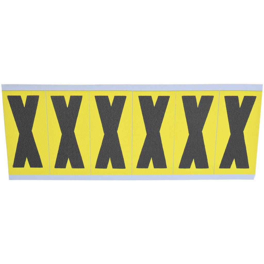 STRANCO Stranco SB6-X Letter Label X Vinyl Removable Adhesive