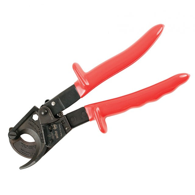 WIHA Wiha 11960 Insulated High Voltage Ratcheting Cable Cutters (10 in/250 mm)