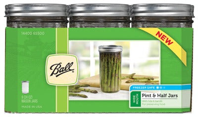 BALL Ball 1440065500 Pint Half Canning Jar 24oz 9pc Set
