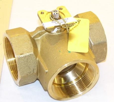 Johnson Controls VG1841FS Ball Valve 3-Way Brass High Flow 46.8Cv Replacement VG1841FS