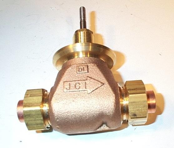 Johnson Controls VG7281GT Globe Valve 0.5 Inch Union Sweat End Bronze