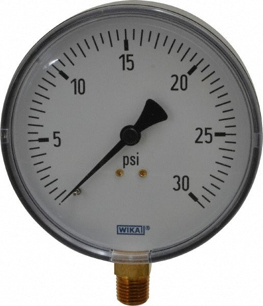 WIKA Wika 4255985 Pressure Gauge 4 in 0-30 Psi 1/4 Npt Lower