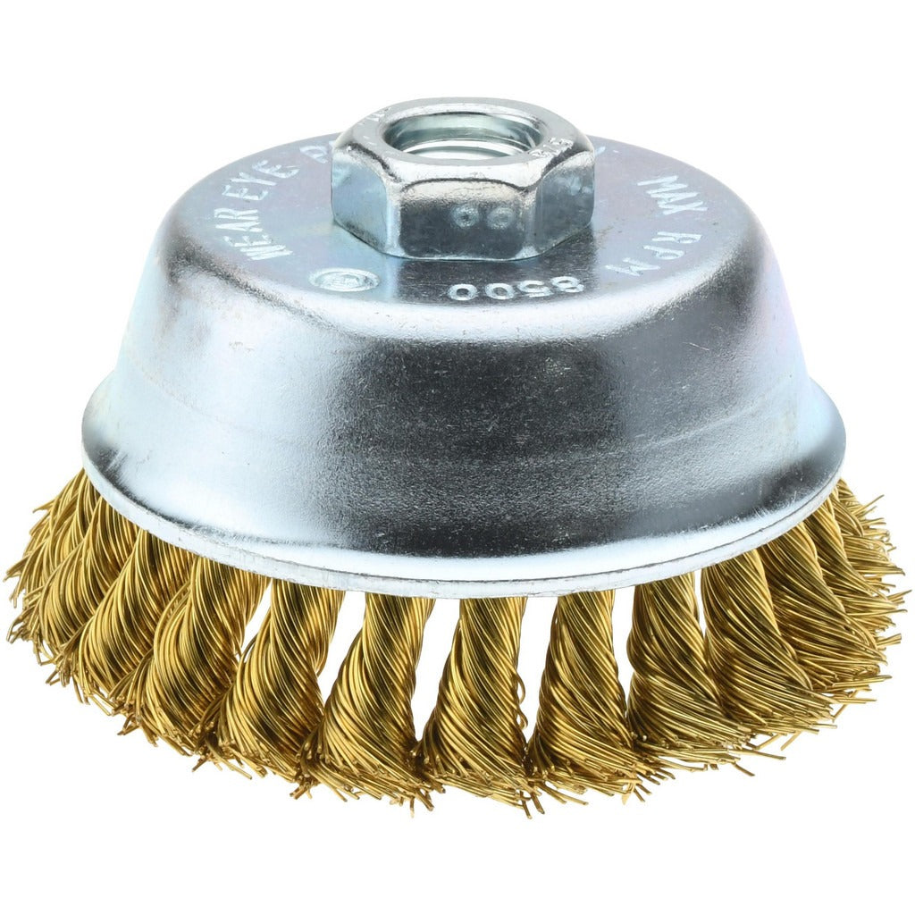 VALUE COLLECTION Value Collection 2110058350 Knotted Cup Brush 4 in Brass