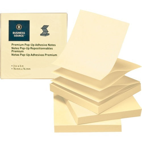 BUSINESS SOURCE Business Source BSN36617 Pop-up Note Pads 3x3 Yellow 24-pack