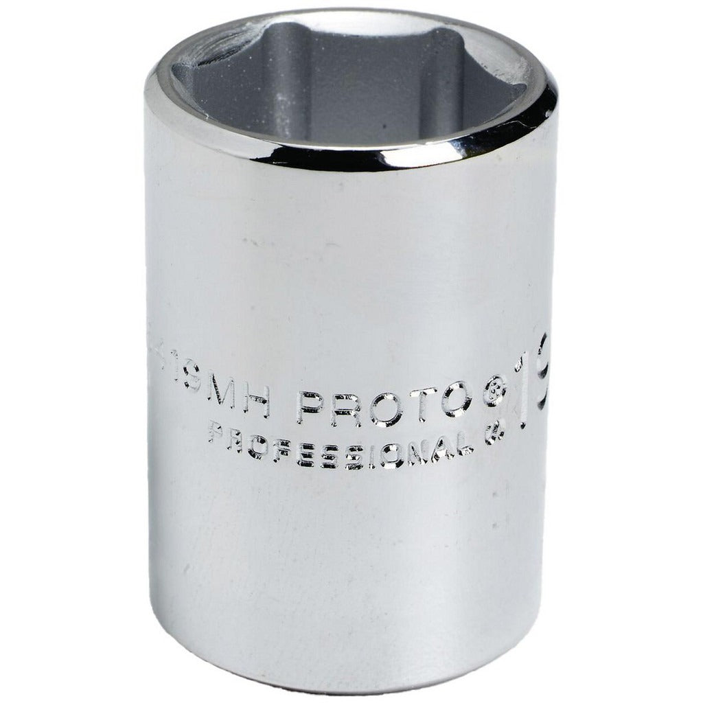 PROTO Proto J5419MH 19mm 1/2 Drive 6-point Chrome Hand Socket