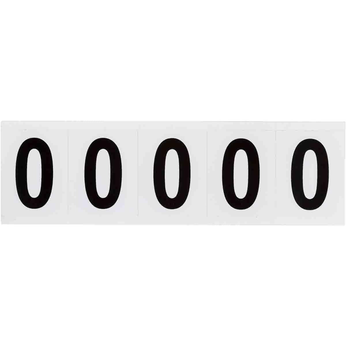 BRADY Brady 9714-0 Outdoor Numbers Vinyl Gloss Legend 0 (2.25 H x 1.81 W)