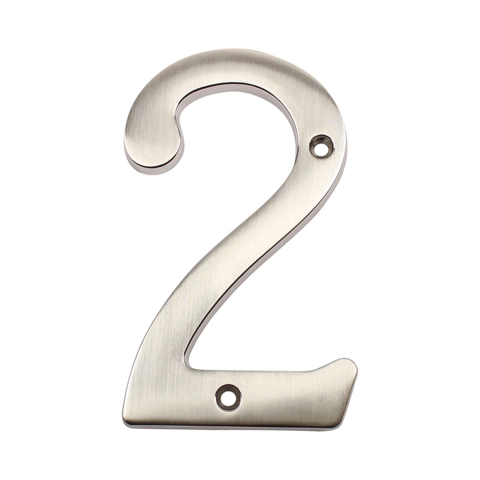 PAMEX Pamex DD074S2SN House Number 2 Satin Nickel 4 Inches