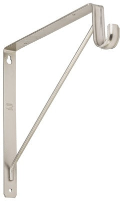 NATIONAL HARDWARE National Mfg S822-093 Shelf Rod Bracket Satin Nickel 10 Pack