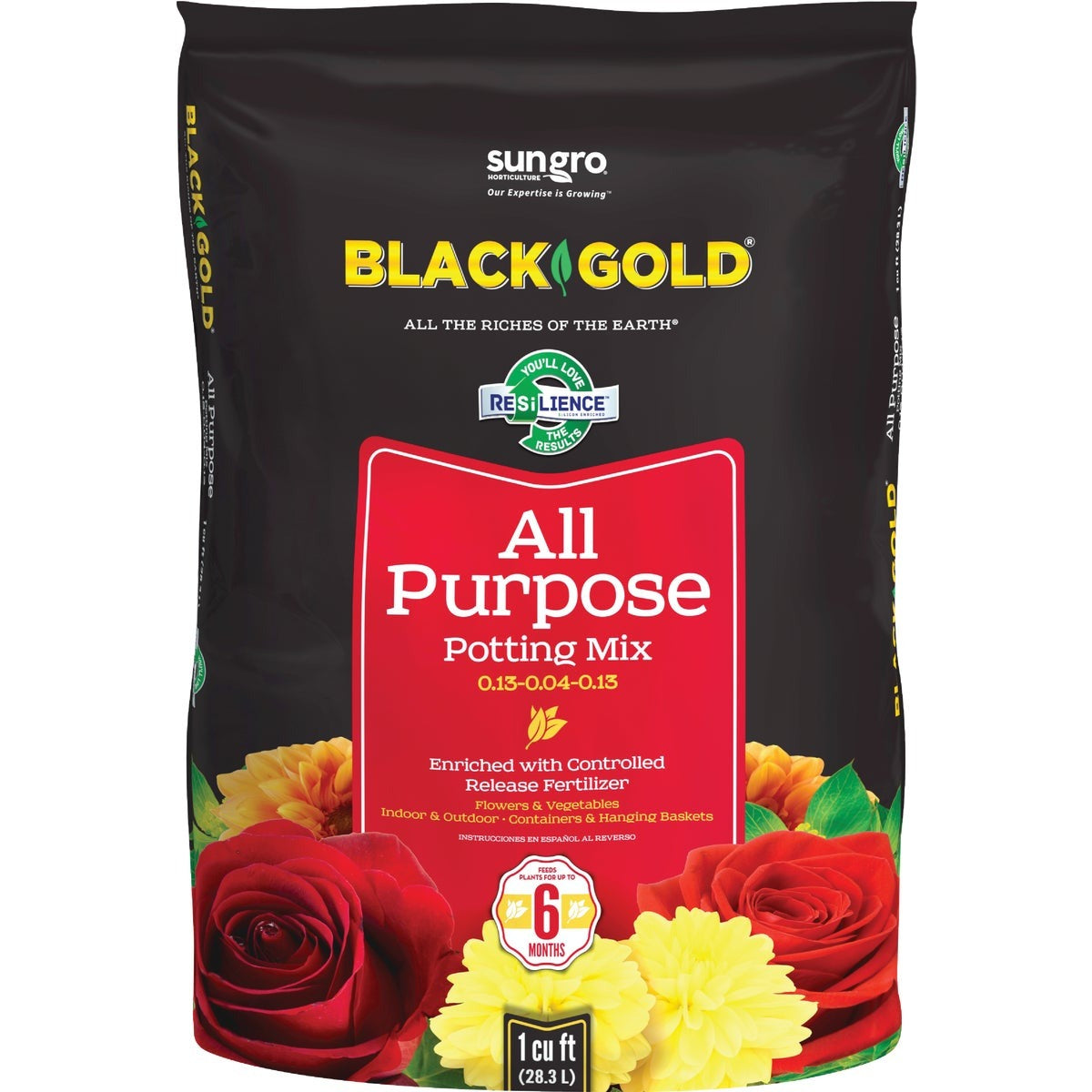 BLACK GOLD Black Gold 1410102.CFL001P All Purpose Potting Soil 1CF