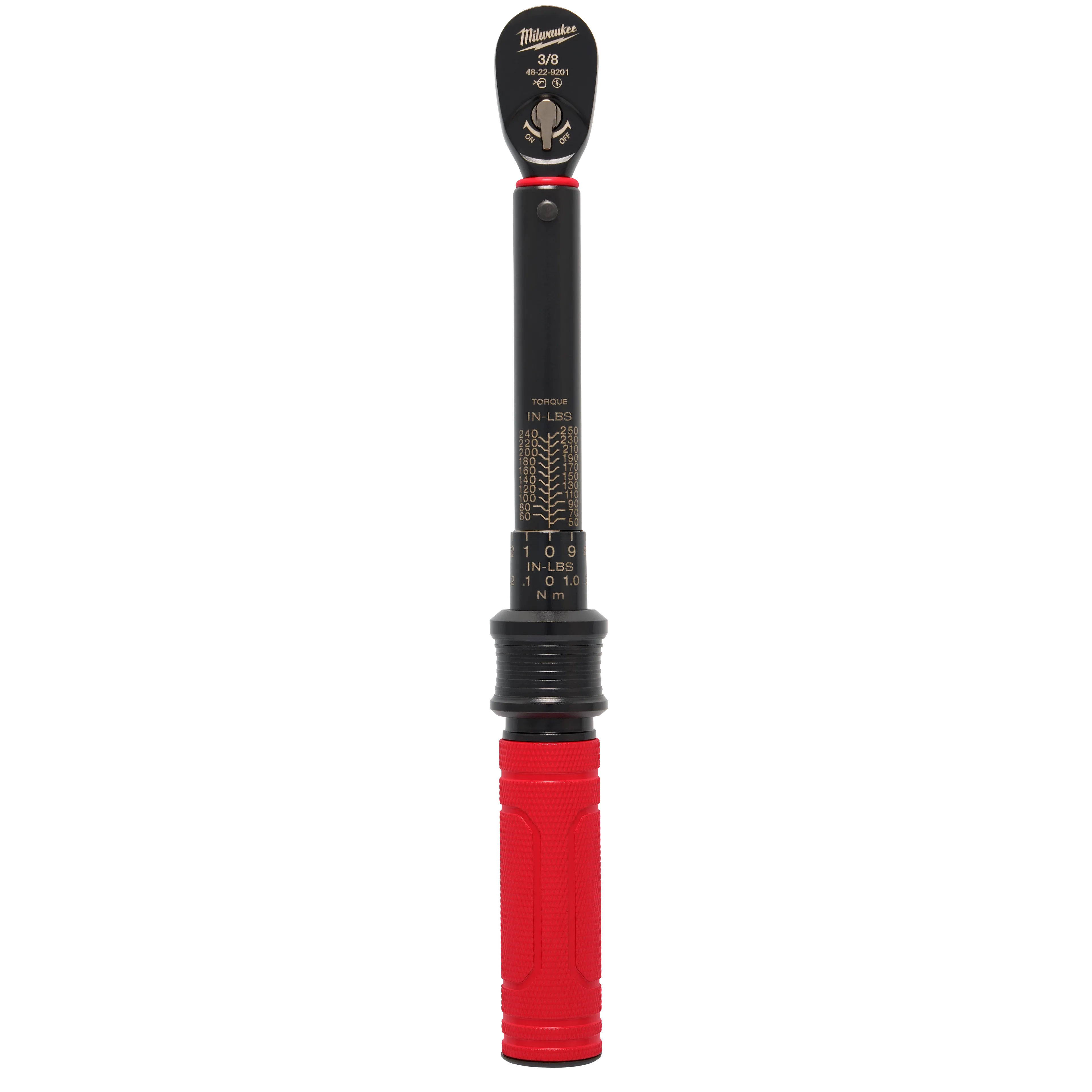 MILWAUKEE Milwaukee 48-22-9201 3/8 Drive Click Torque Wrench (50-250 inÂ·lbf / 4Â° arc swing)