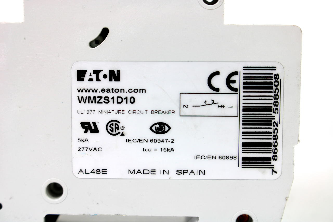 EATON Eaton WMZS1D10 UL 1077 WMZS Din Rail 10 A (1 Pole) FAZ-D10-1-SP