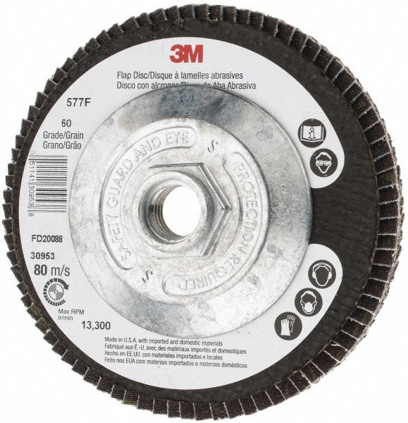 3M 3M 7010327318 Flap Disc 60 Grit Type 27 4.5 Inch