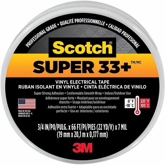 3M 3M MMM6132BA10 Super 33 Plus vinyl electrical tape 10RL-CT 6132BA10