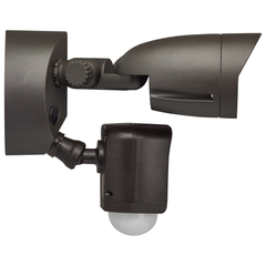 Nuvo Lighting 65/902 Satco 65-902 LED 20W Bullet Security Light w/ Camera, 2-Head, 3000K, Brown