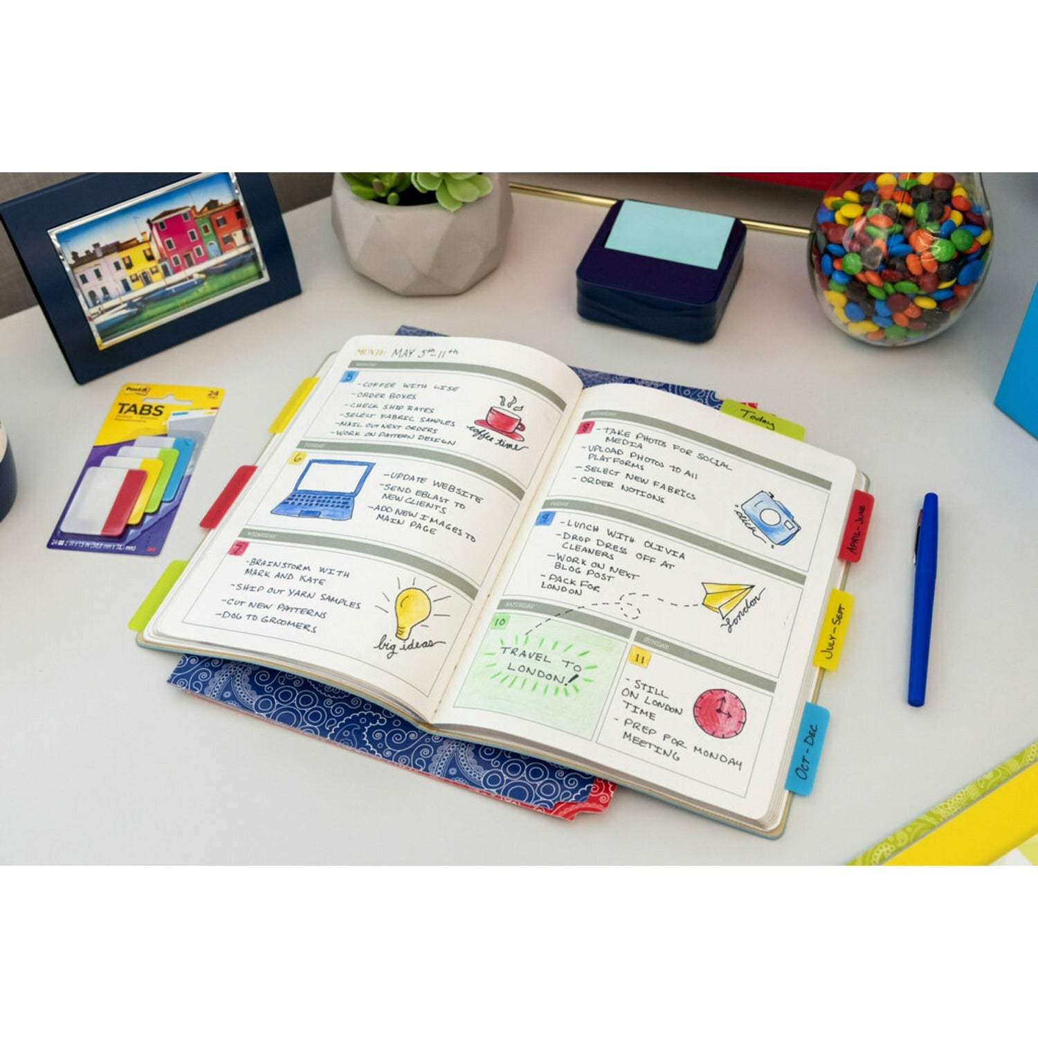 3M 3M MMM686ROYGB Post-it Tabs (30/Pack) 686ROYGB