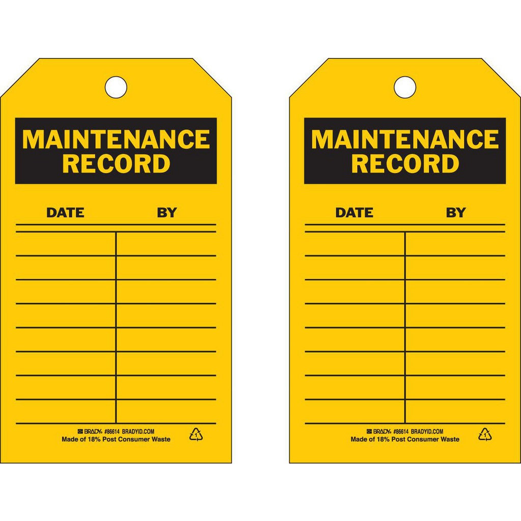 BRADY Brady 86614 Safety Facility Tags Pack of 10