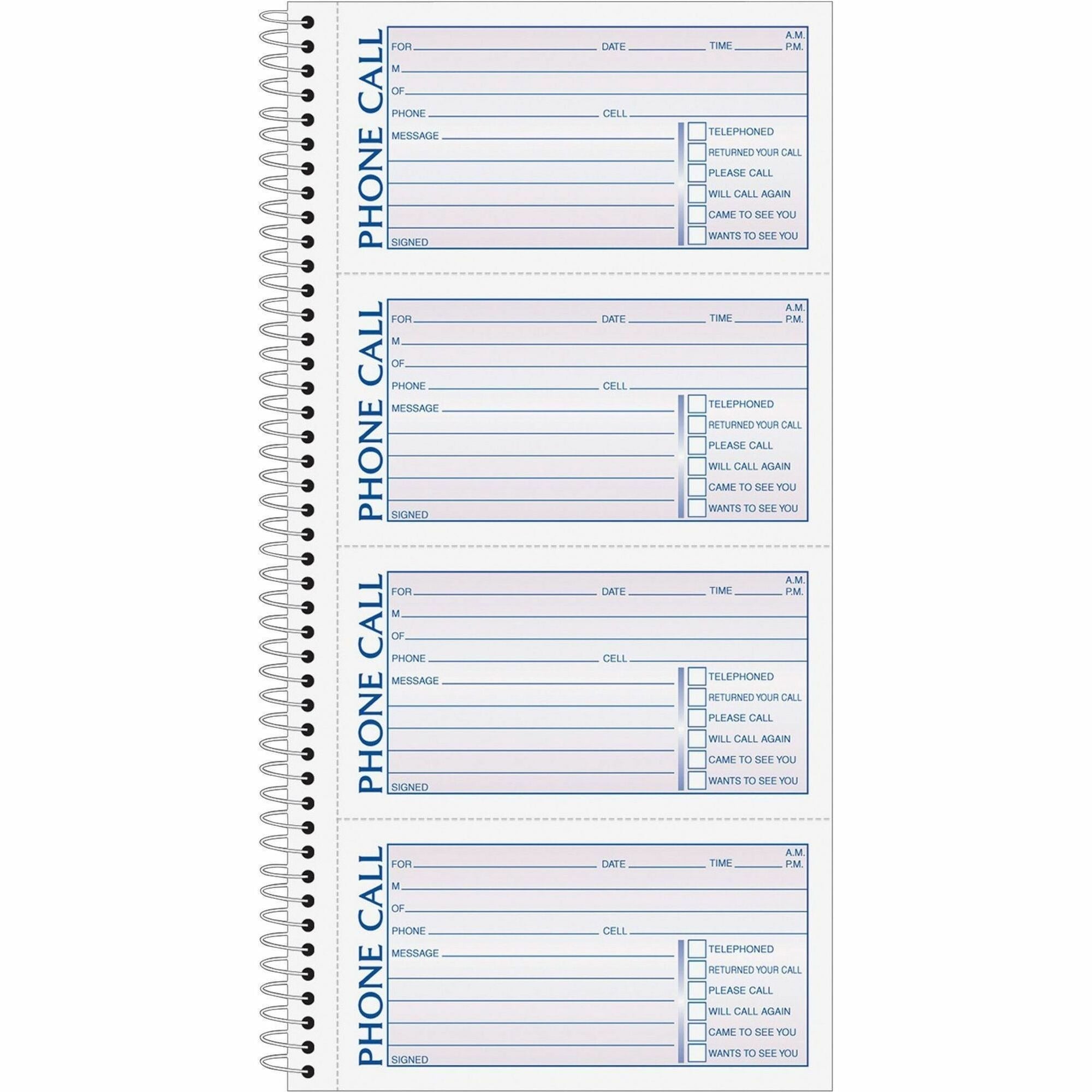 TOPS Tops TOP4003 Telephone Message Book 2-3/4 x 5 (400 Forms)