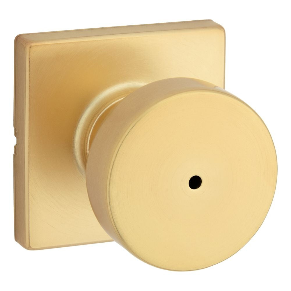 KWIKSET Kwikset 730PSKSQT-4 Pismo Privacy Knob Satin Brass