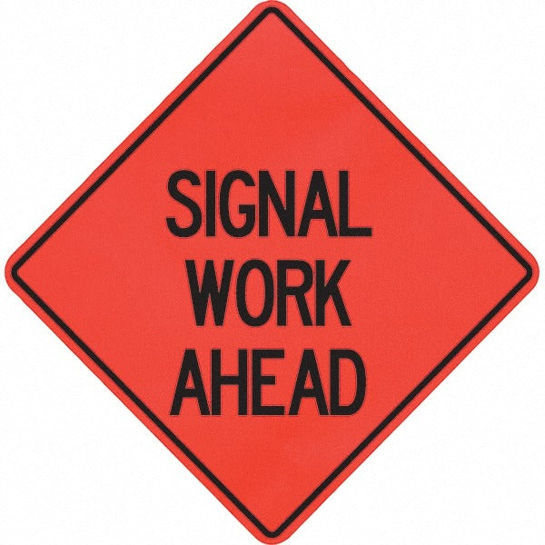 PRO-SAFE Pro-safe 07-800-4136-L Signal Work Ahead Triangle Sign