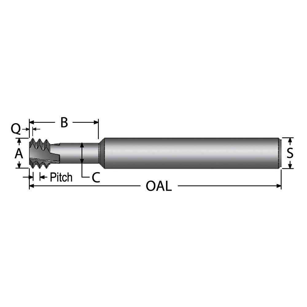 SCIENTIFIC CUTTING TOOLS Scientific Cutting Tools TMLR4-.7MMA Thread Mill M4x0.7