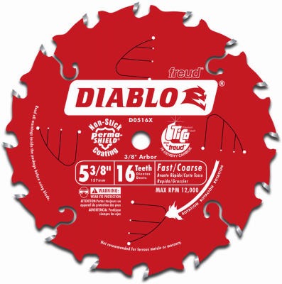 DIABLO Freud D0516X Diablo 5-3/8 in 16T Cordless Saw Blade