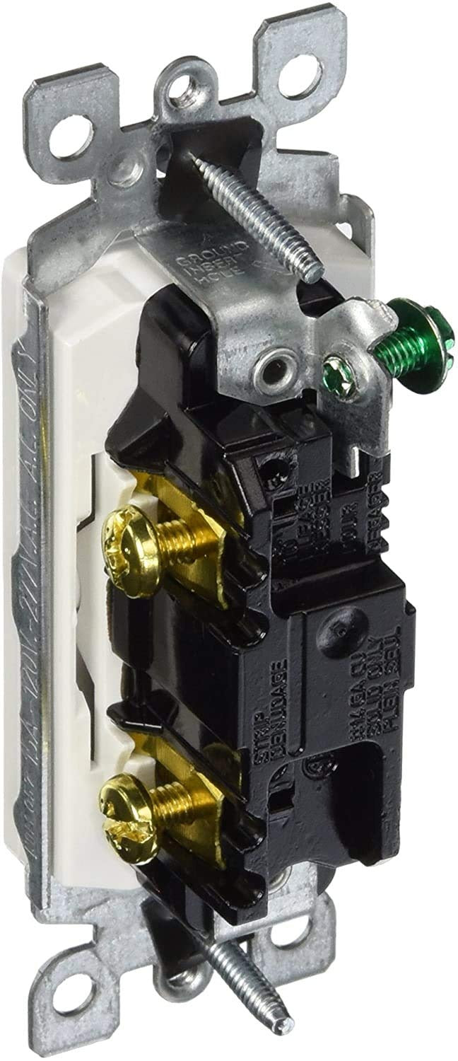 LEVITON Leviton 5601-2W Single-pole Rocker Switch 15A 120/277V