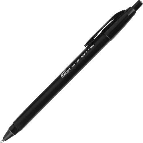INTEGRA Integra ITA38089 Retractable Ballpoint Pen Black Dozen 12
